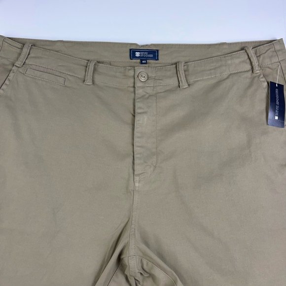 Reyn Spooner Mens Chinos Shorts Khaki Tan Herringbone Flat Front Pockets 40 New - Picture 3 of 12
